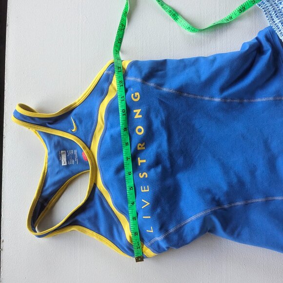 Nike Livestrong Shorts and Top Size Small in Bright Blue - Picture 2 of 16
